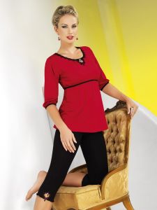 Piżama Damska Model Vanessa Red