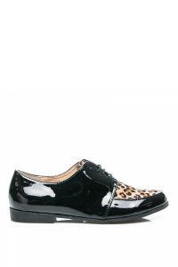 STYLOWE PÓŁBUTY LEOPARD Czarny