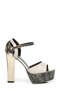 WĘŻOWE SANDAŁY BLOCK HEELS