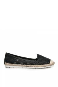 ESPADRYLE Z AŻUREM Czarny