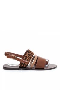 NATURAL FLAT SANDALS