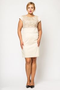 Sukienka Model Gabi Lace Beige