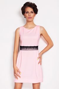 Sukienka Koronka Model Solange Powder Pink