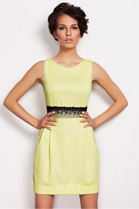 Sukienka Koronka Model Solange Limonka