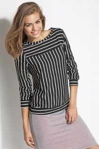 Bluzka Model AL14 Black/White