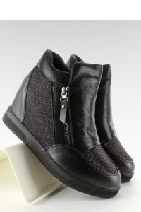 SNEAKERS NA UKRYTYM KOTURNIE 2017-1 CZARNY
