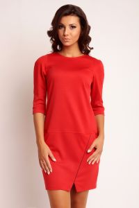 Sukienka Model Elena Trimmed Red