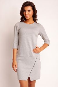 Sukienka Model Elena Trimmed Grey