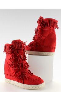 ZAMSZOWE SNEAKERS Z FRĘDZLAMI BL-10 CZERWONY