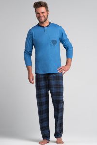Piżama Męska Model SAM-PY 051 Blue/Navy