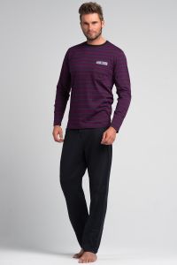 Piżama Męska Model SAM-PY 054 Violet/Grey