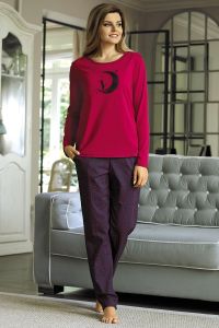 Piżama Damska Model 3071-1 Red/Grafit