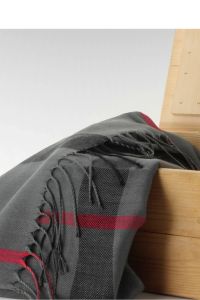 ELEGANCKI SZALIK STYLOWA KRATKA SZ-7059 SZARY