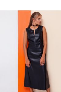 Sukienka z eko-skóry GR1481 Black