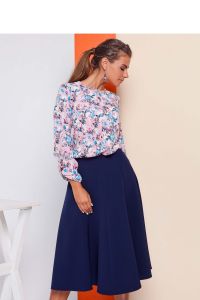 Rozkloszowana spódnica midi GR1704 Blue