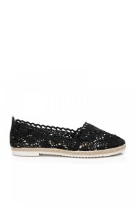 KORONKOWE ESPADRYLE Czarny