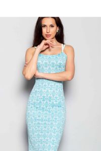 Elegancka sukienka o dopasowanym fasonie MM1135 Mint