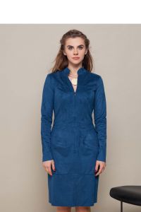 Elegancka sukienka z długim rękawem GR1418 Akwamaryna