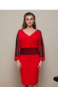 Ciekawa sukienka o nowoczesnym kroju GR1347 Red