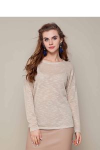 Delikatny sweter o luźnym kroju GR1343 Beige