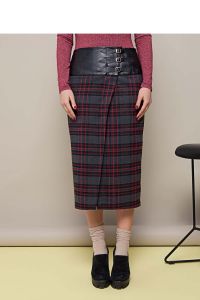 Oryginalna spódnica w kratę GR1341 Grey