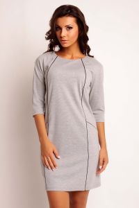 Sukienka Model Sendy Trimmed Popiel