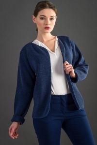 Kardigan Krótki Kk04 Blue/Navy