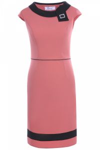 Sukienka FSU343 CEGLASTY CZARNY