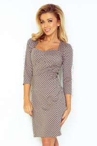 Sukienka Model 136-2 Beige/Black Romby