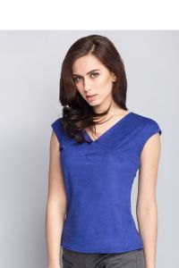Gładka bluzka o przyjemnym dotyku MM2072 Light Blue