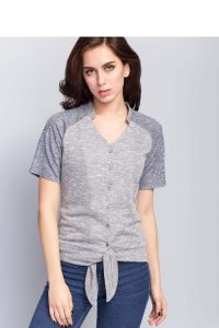 Modny kardigan zapinany na guziki MM2070 Light Grey