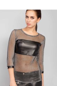 Seksowna bluzka w ciekawym stylu MM2052 Black