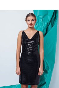 Elegancka sukienka o dopasowanym kroju GR1197 Black
