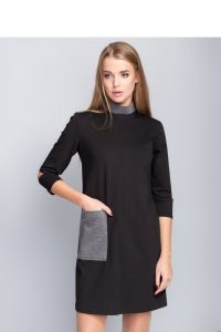 Trapezowa sukienka o wolnym kroju MM1082 Black