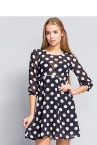 Lekka sukienka w grochy MM1058 Blue
