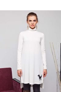 Miękka przyjemna w dotyku tunika GR1265 Mleczny