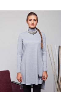 Miękka, przyjemna w dotyku tunika GR1265 Light Grey