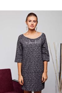 Sukienka o luźnym kroju GR1318 Black