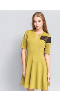 Sukienka z niską talią MM1081 Oliwny