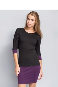 Elegancka sukienka dopasowana do sylwetki MM1076 Bakłażan