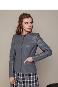 Lekka kurtka z eko-skóry GR1019 Grey