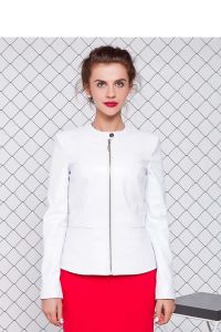 Lekka kurtka z eko-skóry GR1019 White
