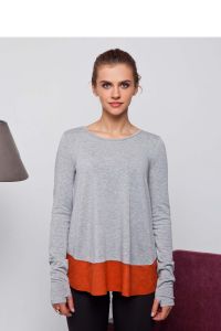 Miękki, przyjemny w dotyku sweter z dzianiny GR1266 Light Grey