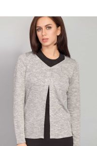 Bluzka wykonana z tkaniny MM2059 Melange Light Grey