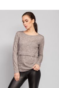 Sweter o  prostym kroju MM2056 Beige