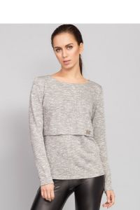 Sweter o  prostym kroju MM2056 Grey