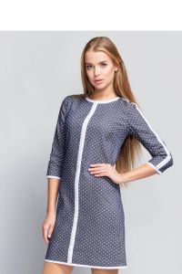 Sukienka z dżinsowej tkaniny MM1066 Denim Dark