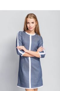 Sukienka z dżinsowej tkaniny MM1066 Denim Light