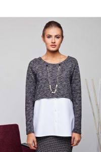 Bluza sportowa z miękkiej podwójnej dzianiny GR1321 Black