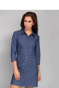 Sukienka o swobodnym kroju MM1054 Sky Blue
